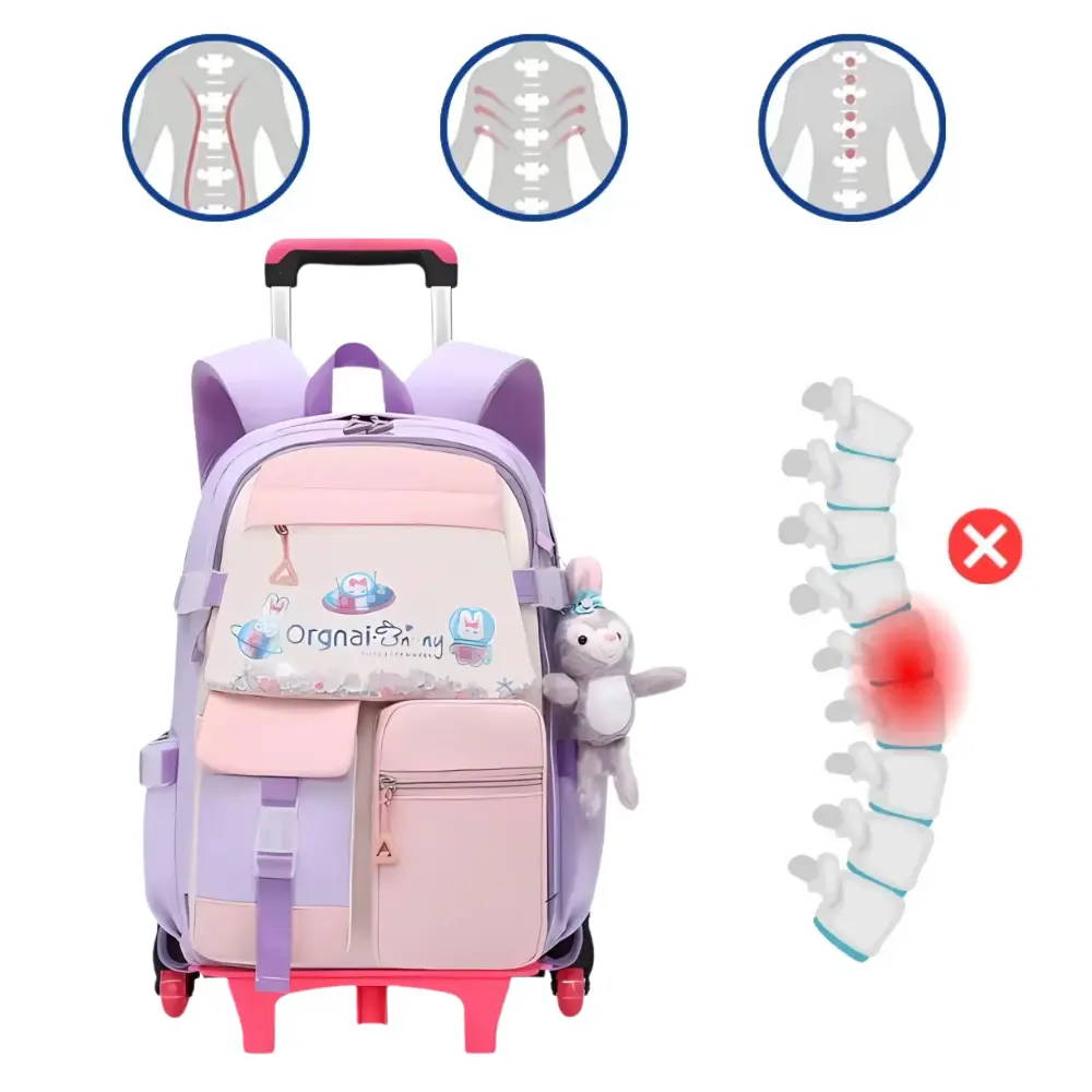 Sac à Dos à Roulettes Hivexagon Verrouillable - Pour Ordinateur Jusqu'à 21", étanche, Grande Capacité, Anti-vol - 5